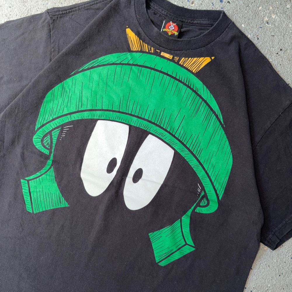 Looney Tunes Marvin the Martian T-Shirt Black Fifth Sun Delta Pro Weight Large